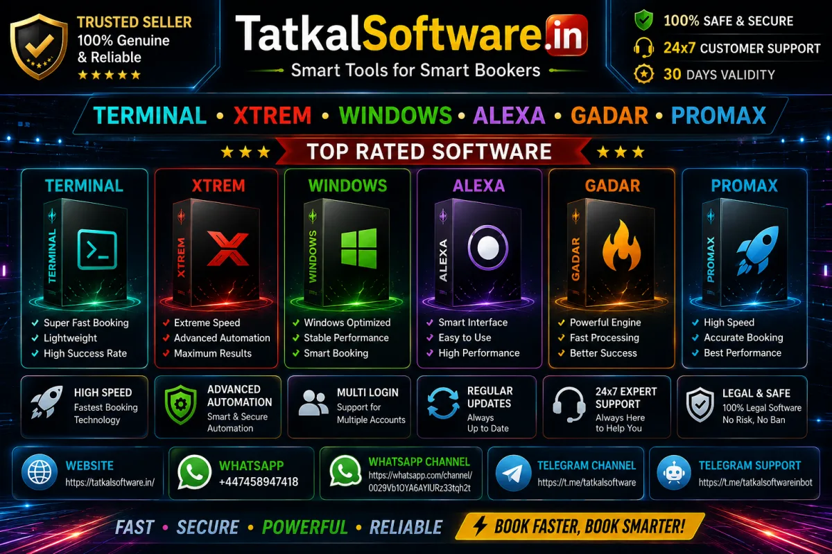 Tatkal software live booking screenshot 1