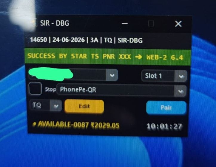 Tatkal software confirmed ticket booking result 23 Jun 2026 - IRCTC Tatkal PNR success proof 3