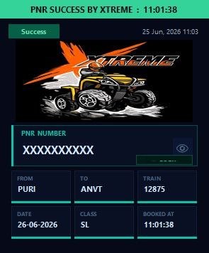 Tatkal software confirmed ticket booking result 25 Jun 2026 - IRCTC Tatkal PNR success proof 7