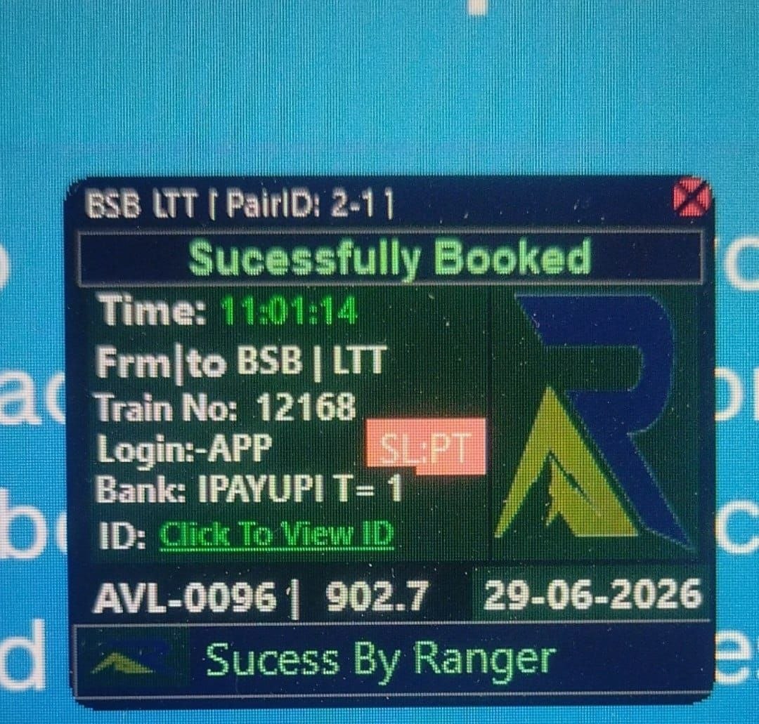 Tatkal software confirmed ticket booking result 01 Jul 2026 - IRCTC Tatkal PNR success proof 2