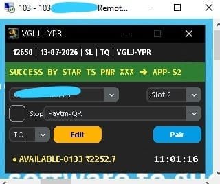 Tatkal software confirmed ticket booking result 12 Jul 2026 proof 1