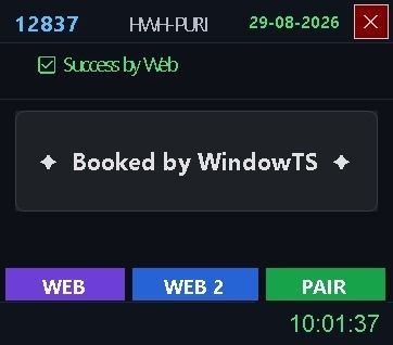 Tatkal software confirmed ticket booking result 28 Aug 2026 - IRCTC Tatkal PNR success proof 4